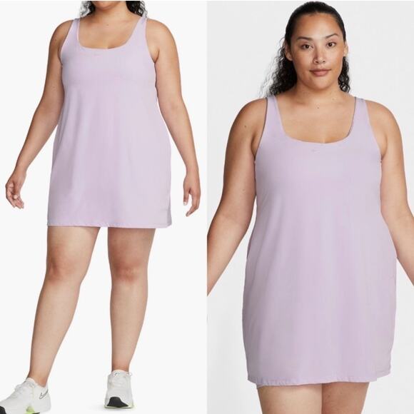 Nike Women's Lilac Athletic Training Golf Tennis Romper Tank Dress Plus Size 2X - Picture 1 of 10